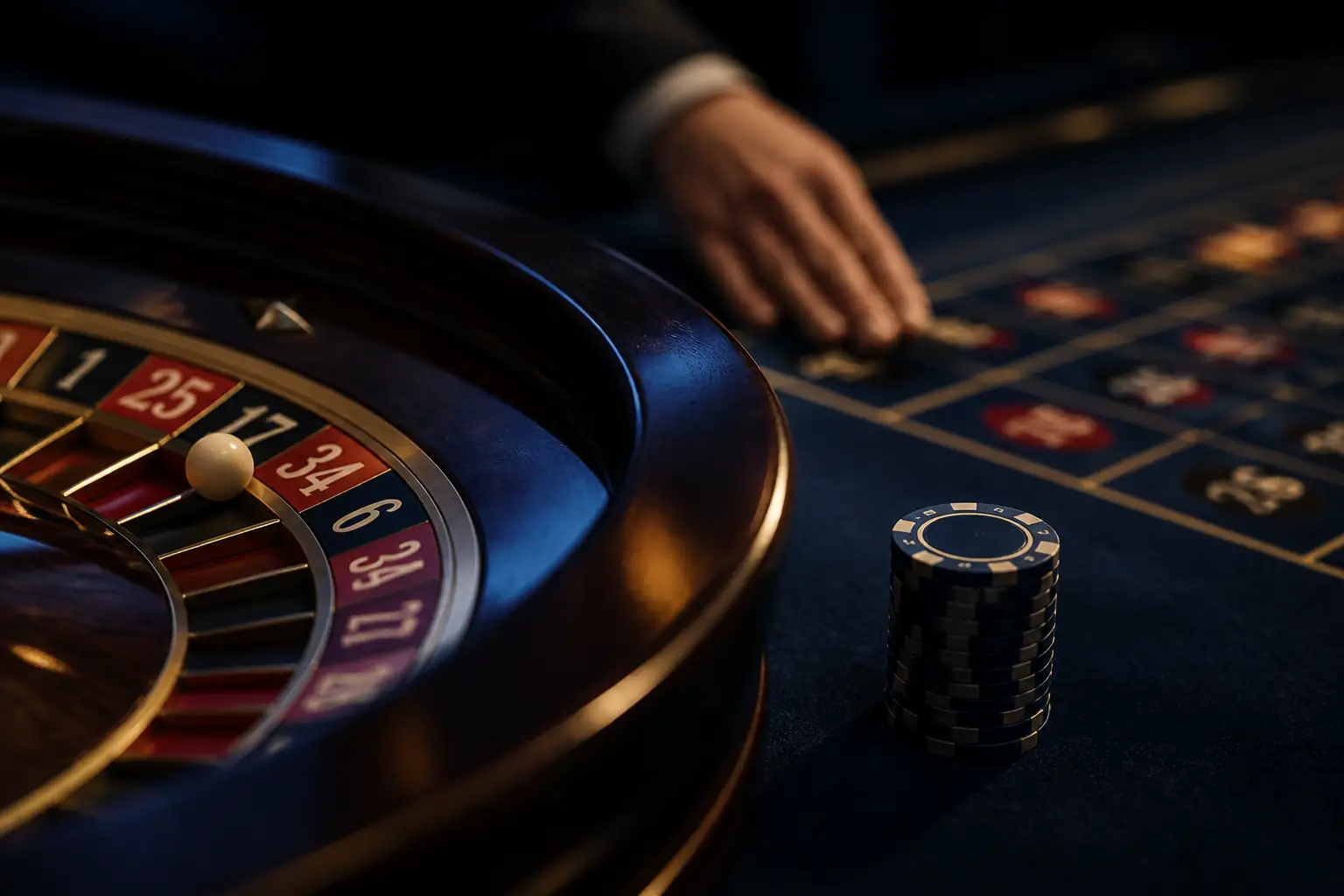 Spielhalle von Lukki Casino mit Walzen und Jetons